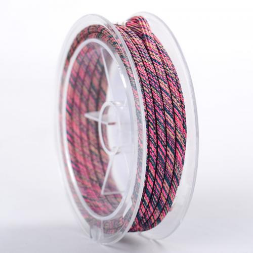 Fashion Cord Jewelry, Golden Threads, with plastic spool, fashion jewelry & DIY nickel, lead & cadmium free, 3mm, Approx 