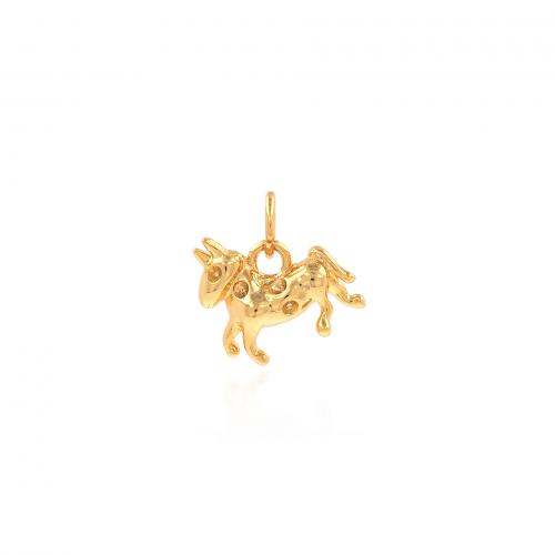 Animal Brass Pendants, Horse, 18K gold plated, fashion jewelry & DIY 