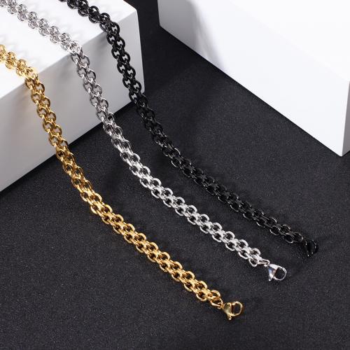 Titanium Steel Chain Necklace, fashion jewelry & Unisex 6mm Approx 48 cm 