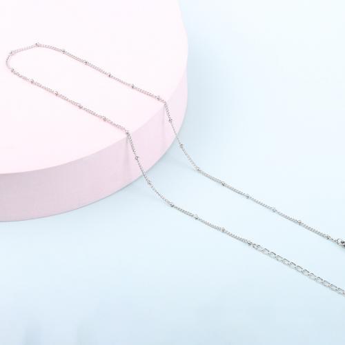 Titan Stahl Kette Halskette, Titanstahl, mit Verlängerungskettchen von 5cm, Modeschmuck & unisex, keine, 1.5mm, Länge:ca. 40 cm, verkauft von Strang