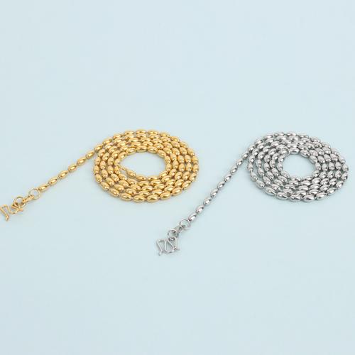 Titanium Steel Chain Necklace, fashion jewelry & Unisex 2.4mm Approx 45 cm 