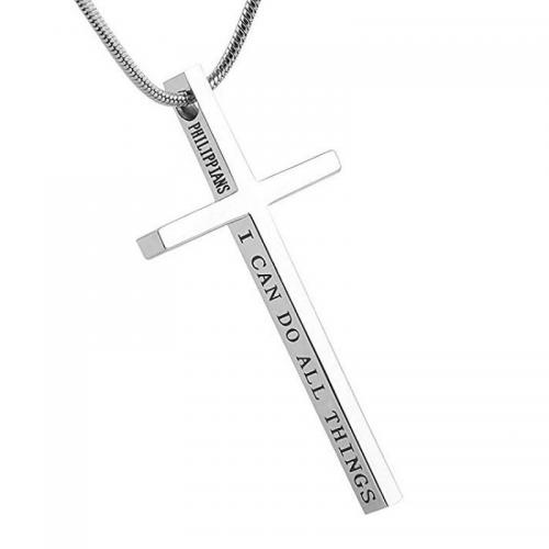 Stainless Steel Jewelry Necklace, 316 Stainless Steel, Cross, fashion jewelry & Unisex Approx 50 cm 