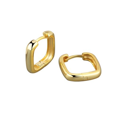Brass Hoop Earring, Square, plated, fashion jewelry & for woman 