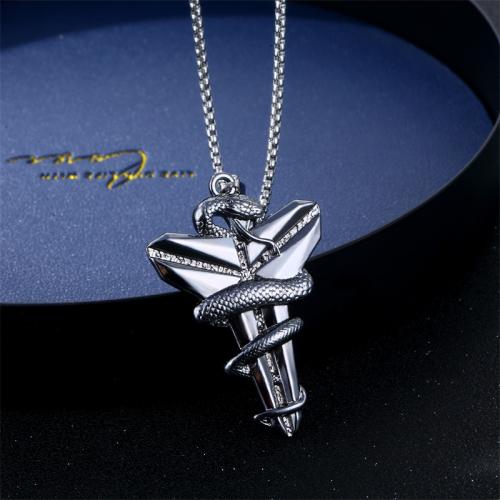 Titanium Steel Jewelry Necklace, with Zinc Alloy, plated, fashion jewelry cm 