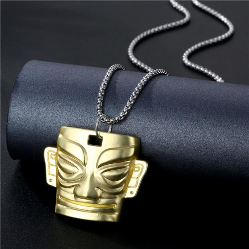 Titan Schmuck Halskette, Titanstahl, mit Zinklegierung, plattiert, Modeschmuck, goldfarben, Länge:70 cm, verkauft von PC