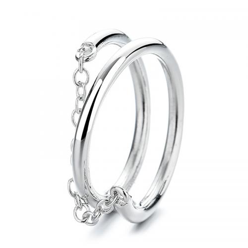 Палец кольцо-латунь, Латунь, Другое покрытие, Женский, серебряный, размер:6, продается PC