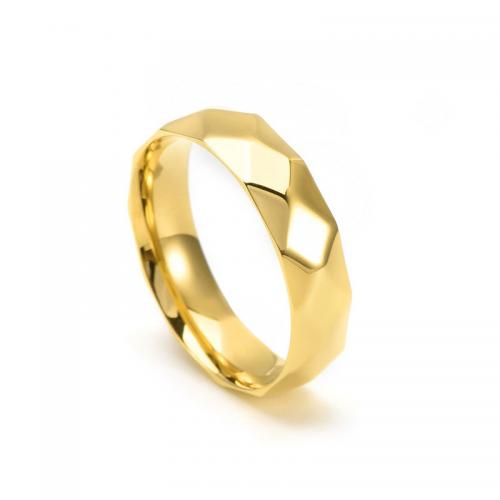 Титан Сталь палец кольцо, титан, Другое покрытие, Мужская & разный размер для выбора, Золотой, продается PC