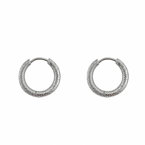 Zinc Alloy Huggie Hoop Earring, plated, fashion jewelry & Unisex & snakeskin pattern 10mm 