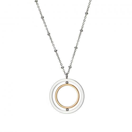 Stainless Steel Jewelry Necklace, 304 Stainless Steel, 18K gold plated, fashion jewelry & for woman Approx 45 cm 