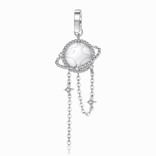 Sterling Silver European Pendants, 925 Sterling Silver, DIY & micro pave cubic zirconia 