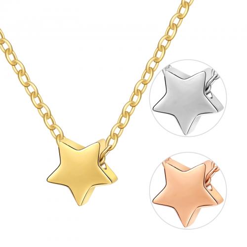 Titanium Steel Jewelry Necklace, Star, plated, for woman 