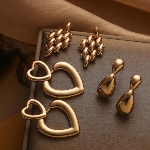 真鍮ドロップ イヤリング, 銅, メッキ, 異なるスタイルを選択 & 女性用, 無色, 売り手 ペア