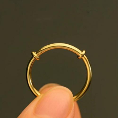 aleación de zinc Anillo de dedo Cuff, chapado en color dorado, Joyería & para mujer, tamaño:6-8, Vendido por UD