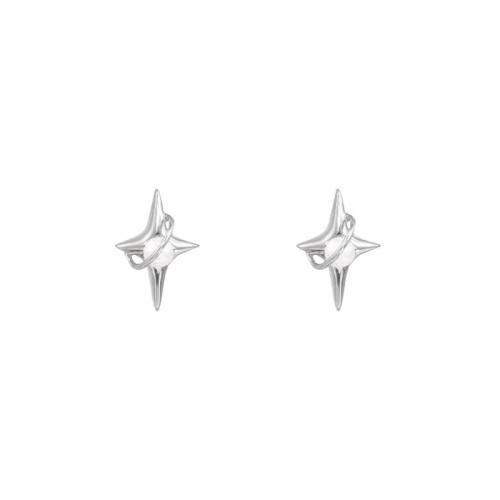 Zinc Alloy Stud Earring, with Plastic Pearl, silver color plated, fashion jewelry & for man 