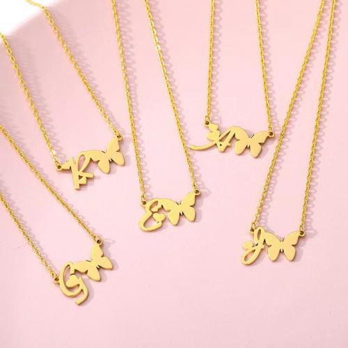 Stainless Steel Jewelry Necklace, 316L Stainless Steel, with 5cm extender chain, fashion jewelry & for woman, golden Approx 45 cm 