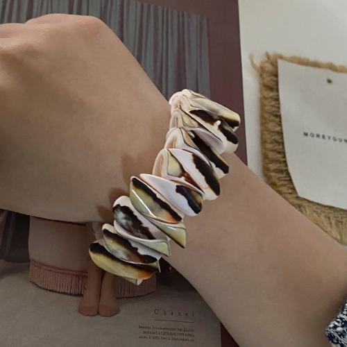 Süßwasser- Shell -Armband, Muschel, elastisch & für Frau, gemischte Farben, verkauft von PC
