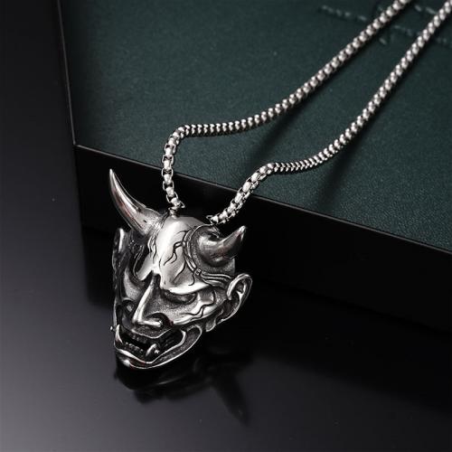 Титан ожерелье ювелирных изделий, титан, Другое покрытие, ювелирные изделия моды, серебряный, длина:70 см, продается PC