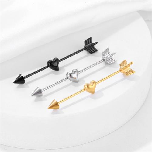 Titanium Steel Earrings, Arrow, plated, fashion jewelry 