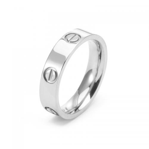 Titanium Steel Finger Ring, plated, Unisex 