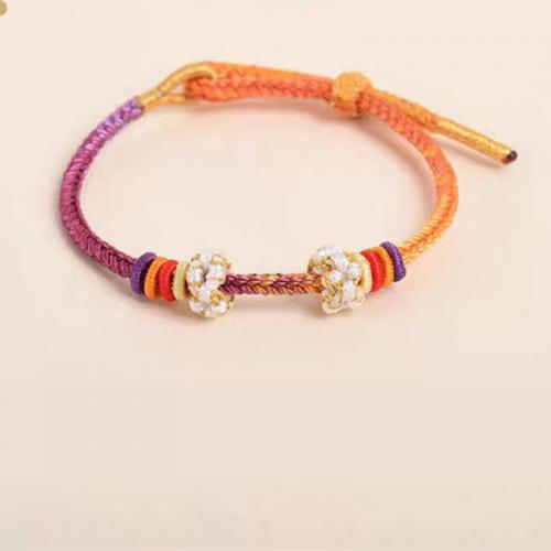Cotton Cord Bracelet Cord, handmade, DIY & Unisex & braided multi-colored 
