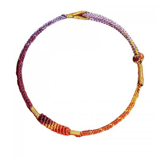 corde de coton bracelet, fait à la main, style folk & unisexe & tressé & réglable, plus de couleurs à choisir Environ 6-8 pouce, Vendu par PC
