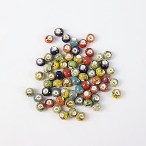 Speckled Porcelain Beads, Round, fashion jewelry & DIY 6mm, Approx 