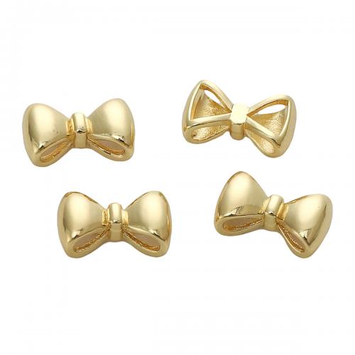 Brass Spacer Beads, Bowknot, 14K gold-filled, DIY 