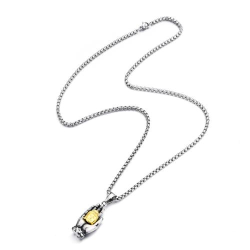 Titanium Steel Jewelry Necklace, polished, fashion jewelry & Unisex Approx 60 cm 