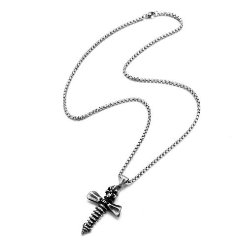Titan Schmuck Halskette, Titanstahl, poliert, Modeschmuck & unisex & verschiedene Stile für Wahl, 52x31mm, Länge:ca. 60 cm, verkauft von PC