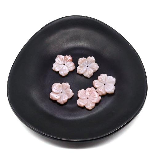 Natural Freshwater Shell Pendants, Flower, Carved, DIY, pink, 20mm 