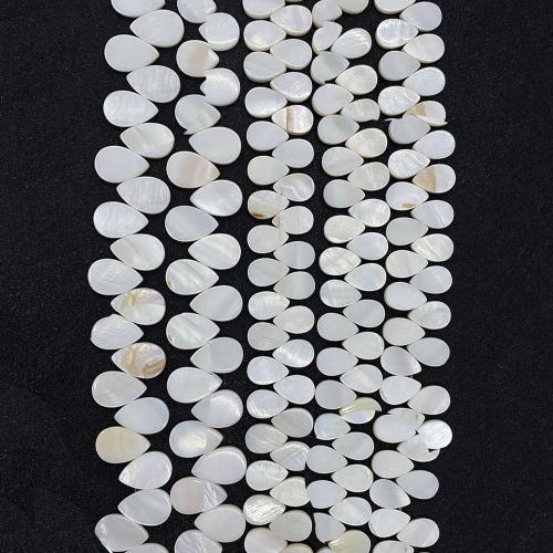 La Perla De Concha Del Mar, Nácar del Mar, Gota, Bricolaje & diverso tamaño para la opción, Blanco, longitud:aproximado 38 cm, Vendido por Sarta