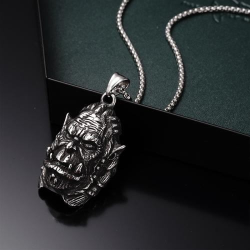 Титан ожерелье ювелирных изделий, титан, Другое покрытие, ювелирные изделия моды, серебряный, длина:70 см, продается PC