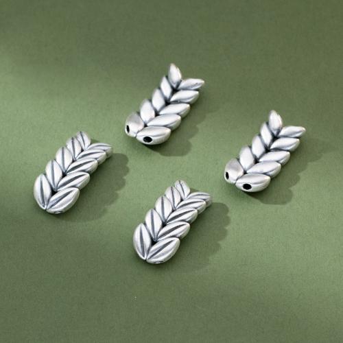 Sterling Silver Spacer Beads, 925 Sterling Silver, Antique finish, DIY & double-hole, original color Approx 2.8mm 