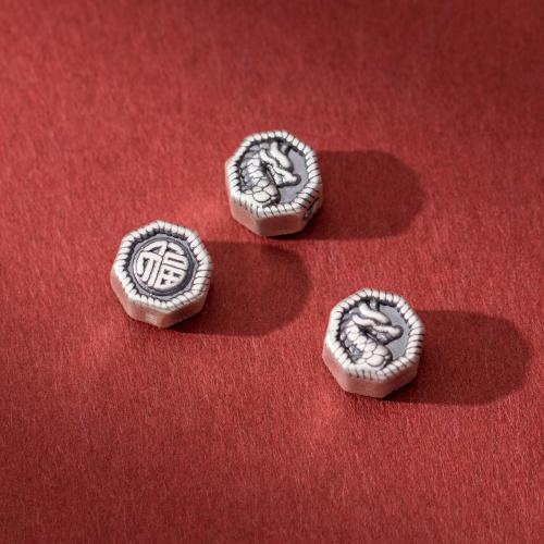 Sterling Silver Spacer Beads, 925 Sterling Silver, Antique finish, DIY, original color, 10.5mm Approx 2mm 