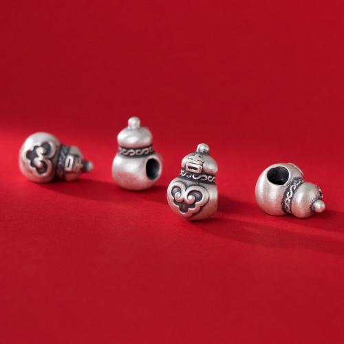 Sterling Silver Spacer Beads, 925 Sterling Silver, Calabash, Antique finish, DIY, original color Approx 4mm 