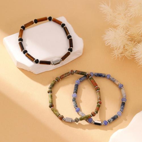 Gemstone Bracelets, Natural Stone, handmade, fashion jewelry & Unisex Approx 22 cm 