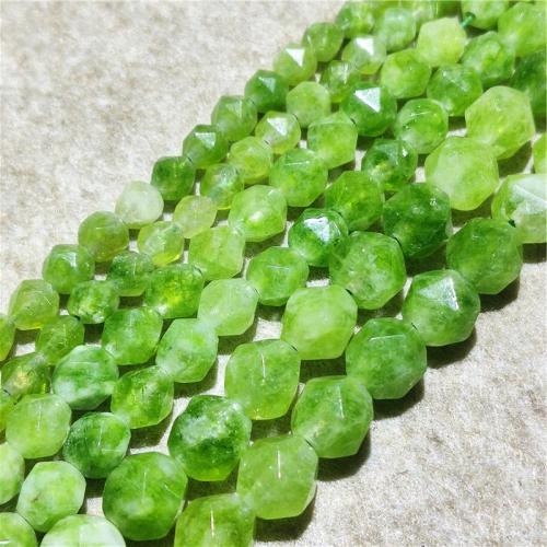 Single Gemstone Beads, Natural Stone, DIY & faceted, green Approx 36-38 cm 