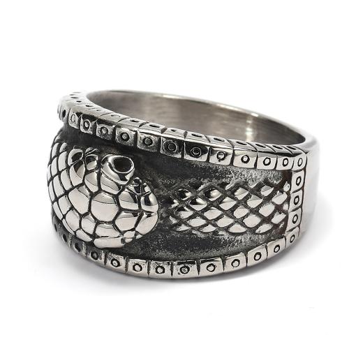 Титан Сталь палец кольцо, титан, полированный, ювелирные изделия моды & разный размер для выбора & Мужский, оригинальный цвет, продается PC