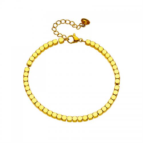 Titan Edelstahl Armband / Armreif, Titanstahl, mit Verlängerungskettchen von 4cm, Modeschmuck & für Frau, goldfarben, 16mm, Länge:ca. 16 cm, verkauft von PC