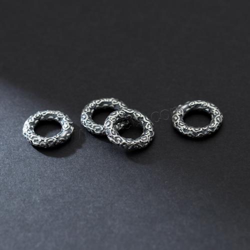 純銀製指輪リング, 92.5％純度シルバー, アンティーク仕上げ, DIY, 無色, 12mm, 売り手 パソコン