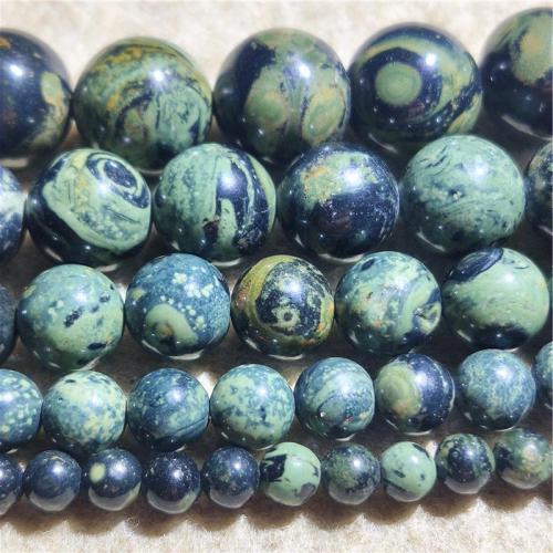 Jaspis Kambaba Perlen, Kambaba+Jasper, rund, DIY & verschiedene Größen vorhanden, gemischte Farben, Länge:ca. 36-38 cm, verkauft von Strang