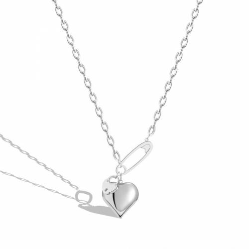 Titanium Steel Jewelry Necklace, with 5cm extender chain, Heart, Vacuum Ion Plating, fashion jewelry & for woman nickel, lead & cadmium free Approx 54 cm 