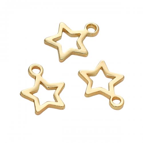 Brass Star Pendants, 14K gold-filled, DIY Approx 