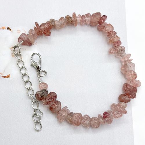 Gemstone Bracelets, Natural Stone, with 5cm extender chain, polished, fashion jewelry & Unisex Approx 17 cm 