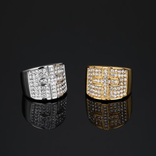 Anilo de dedo de acero inoxidable, acero inoxidable 304, unisexo & diverso tamaño para la opción & con diamantes de imitación, más colores para la opción, Vendido por UD
