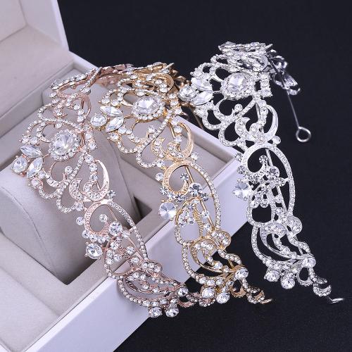 Bridal Tiaras, Zinc Alloy, fashion jewelry & for woman & with rhinestone Inner Approx 140mm 