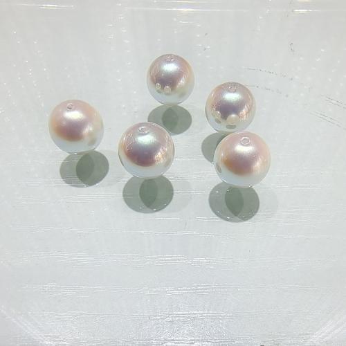 Perles de nacre en verre, perle de verre, Rond, DIY & normes différentes pour le choix, blanc, Environ Vendu par sac