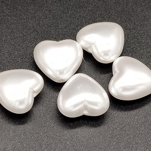 Bijoux Perles en résine, coeur, DIY, doré, 18mm, Vendu par PC