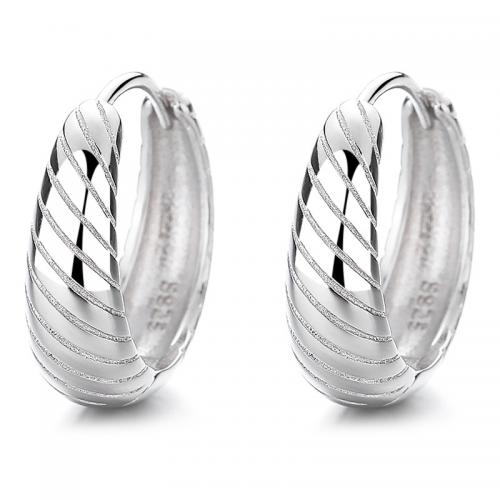 Männer Sterling Silber Hoop Ohrringe, 925 Sterling Silber, plattiert, verschiedene Größen vorhanden & für Frau, keine, verkauft von Paar