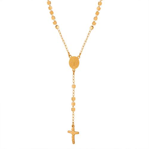 Collier de bijoux de titane, Acier titane, Placage, pour femme, doré Environ 52 cm, Vendu par PC